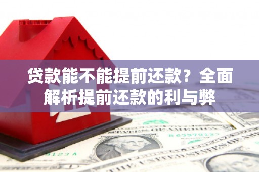 湖州贷款能不能提前还款？全面解析提前还款的利与弊