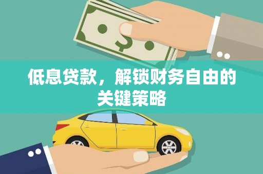 岗巴低息贷款，解锁财务自由的关键策略