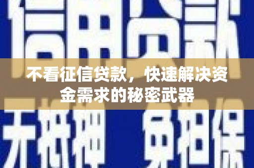 历城不看征信贷款，快速解决资金需求的秘密武器