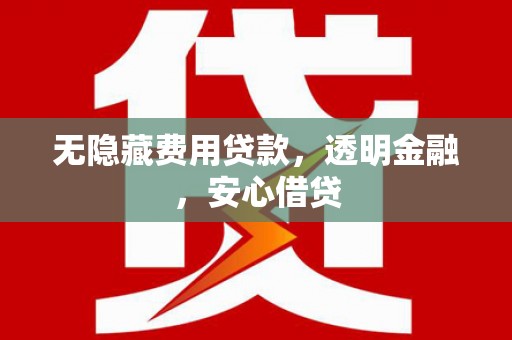 邯山无隐藏费用贷款，透明金融，安心借贷