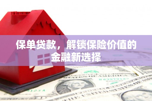 乐陵保单贷款，解锁保险价值的金融新选择