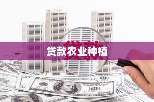 东营贷款农业种植