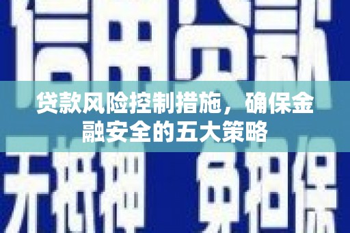 善化贷款风险控制措施，确保金融安全的五大策略