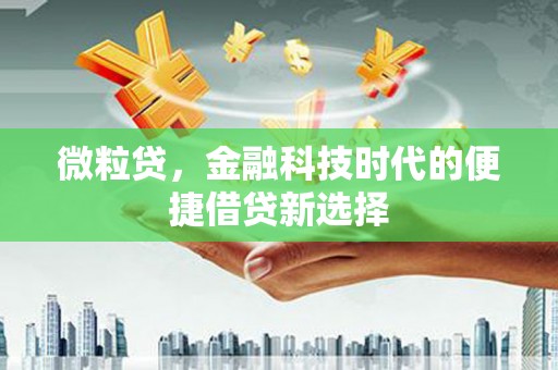 白碱滩微粒贷，金融科技时代的便捷借贷新选择